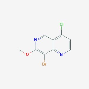 8-bromo-4-chloro-7-methoxy-1,6-naphthyridine CAS 1434142-06-9