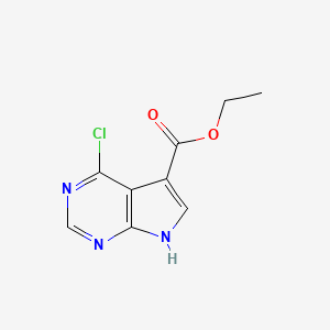 ethyl 4-chloro-7H-pyrrolo[2,3-d]pyrimidine-5-carboxylate CAS 144927-57-1