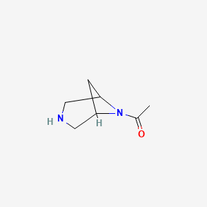 1-(3,6-diazabicyclo[3.1.1]heptan-6-yl)ethanone CAS 1474024-25-3
