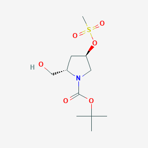 tert-butyl (2S,4R)-2-(hydroxymethyl)-4-methylsulfonyloxypyrrolidine-1-carboxylate CAS 148017-07-6