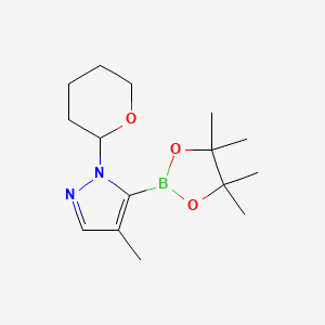 4-methyl-1-(oxan-2-yl)-5-(4,4,5,5-tetramethyl-1,3,2-dioxaborolan-2-yl)pyrazole CAS 1492954-33-2