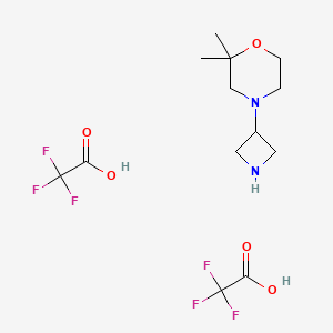 4-(azetidin-3-yl)-2,2-dimethylmorpholine;bis(2,2,2-trifluoroacetic acid) CAS 1523606-35-0
