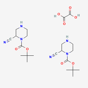bis(tert-butyl 2-cyanopiperazine-1-carboxylate);oxalic acid CAS 1523617-98-2
