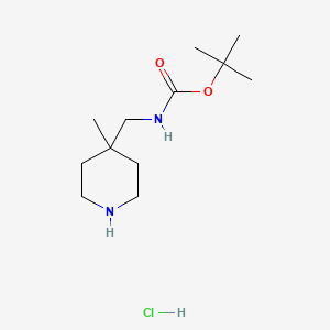 tert-butyl N-[(4-methylpiperidin-4-yl)methyl]carbamate;hydrochloride CAS 1523618-21-4