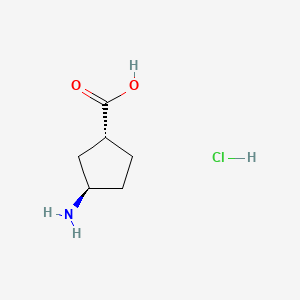 trans-(1R,3R)-3-aminocyclopentane-1-carboxylic acid;hydrochloride CAS 1625682-44-1