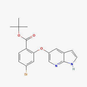 tert-butyl 4-bromo-2-(1H-pyrrolo[2,3-b]pyridin-5-yloxy)benzoate CAS 1628047-84-6