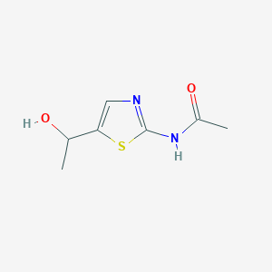 N-[5-(1-hydroxyethyl)-1,3-thiazol-2-yl]acetamide CAS 1629602-04-5