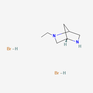 (4S)-2-ethyl-2,5-diazabicyclo[2.2.1]heptane;dihydrobromide CAS 1630818-55-1