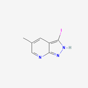 3-iodo-5-methyl-2H-pyrazolo[3,4-b]pyridine CAS 1630907-17-3