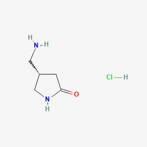 (4S)-4-(aminomethyl)pyrrolidin-2-one;hydrochloride CAS 1638744-96-3