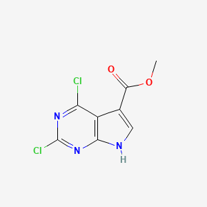 methyl 2,4-dichloro-7H-pyrrolo[2,3-d]pyrimidine-5-carboxylate CAS 1638760-75-4