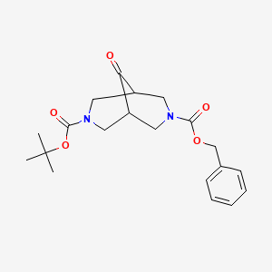 7-O-benzyl 3-O-tert-butyl 9-oxo-3,7-diazabicyclo[3.3.1]nonane-3,7-dicarboxylate CAS 1638771-93-3