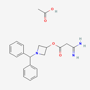 acetic acid;(1-benzhydrylazetidin-3-yl) 3-amino-3-iminopropanoate CAS 170749-59-4