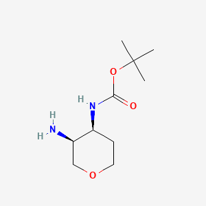 tert-butyl N-[(3S,4S)-3-aminooxan-4-yl]carbamate CAS 1802334-66-2