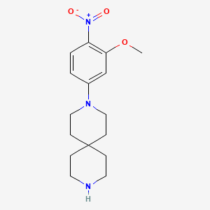 3-(3-methoxy-4-nitrophenyl)-3,9-diazaspiro[5.5]undecane CAS 1854943-72-8