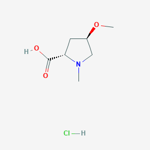 (2S,4R)-4-methoxy-1-methylpyrrolidine-2-carboxylic acid;hydrochloride CAS 1860012-51-6