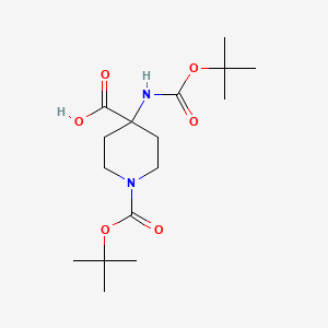 1-[(2-methylpropan-2-yl)oxycarbonyl]-4-[(2-methylpropan-2-yl)oxycarbonylamino]piperidine-4-carboxylic acid CAS 189321-65-1