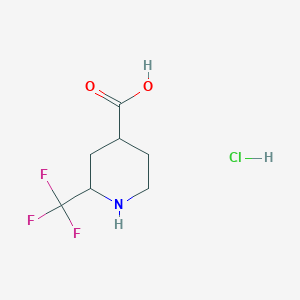 2-(trifluoromethyl)piperidine-4-carboxylic acid;hydrochloride CAS 2007919-93-7