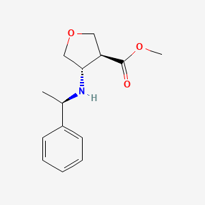 methyl (3S,4S)-4-[[(1R)-1-phenylethyl]amino]oxolane-3-carboxylate CAS 2055840-97-4