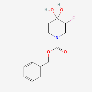 benzyl 3-fluoro-4,4-dihydroxypiperidine-1-carboxylate CAS 2102412-10-0