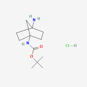 tert-butyl N-(4-amino-1-bicyclo[2.2.1]heptanyl)carbamate;hydrochloride CAS 2227206-30-4