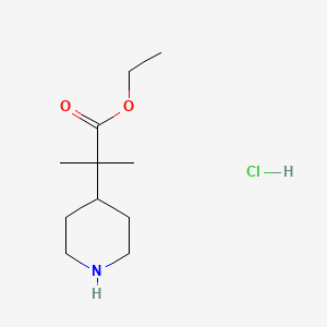 ethyl 2-methyl-2-piperidin-4-ylpropanoate;hydrochloride CAS 243836-26-2