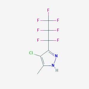 4-chloro-3-(1,1,2,2,3,3,3-heptafluoropropyl)-5-methyl-1H-pyrazole CAS 247170-22-5