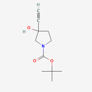 tert-butyl 3-ethynyl-3-hydroxypyrrolidine-1-carboxylate CAS 275387-76-3