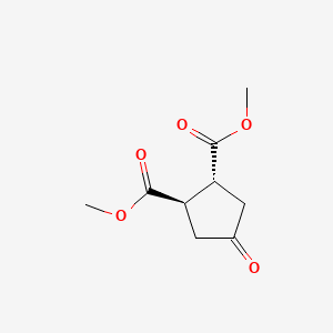 trans-dimethyl (1R,2R)-4-oxocyclopentane-1,2-dicarboxylate CAS 28269-03-6