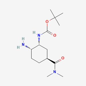 tert-butyl N-[(1R,2S,5S)-2-amino-5-(dimethylcarbamoyl)cyclohexyl]carbamate CAS 365998-36-3