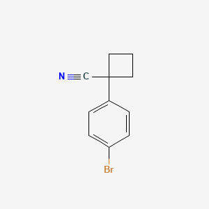 1-(4-bromophenyl)cyclobutane-1-carbonitrile CAS 485828-58-8