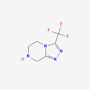 3-(trifluoromethyl)-5,6,7,8-tetrahydro-[1,2,4]triazolo[4,3-a]pyrazine CAS 486460-21-3