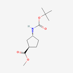 trans-methyl (1R,3R)-3-[(2-methylpropan-2-yl)oxycarbonylamino]cyclopentane-1-carboxylate CAS 489446-72-2