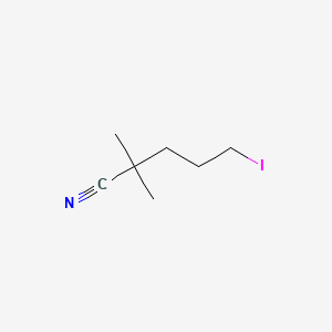 5-iodo-2,2-dimethylpentanenitrile CAS 56475-44-6