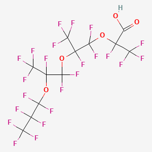 2,3,3,3-tetrafluoro-2-[1,1,2,3,3,3-hexafluoro-2-[1,1,2,3,3,3-hexafluoro-2-(1,1,2,2,3,3,3-heptafluoropropoxy)propoxy]propoxy]propanoic acid CAS 65294-16-8