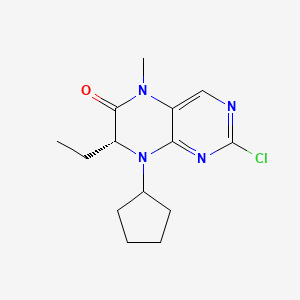 (7R)-2-chloro-8-cyclopentyl-7-ethyl-5-methyl-7H-pteridin-6-one CAS 755039-55-5