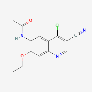 N-(4-chloro-3-cyano-7-ethoxyquinolin-6-yl)acetamide CAS 848133-76-6