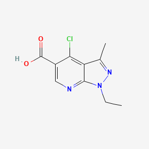 4-chloro-1-ethyl-3-methylpyrazolo[3,4-b]pyridine-5-carboxylic acid CAS 851520-85-9