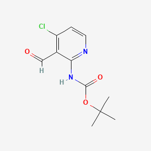 tert-butyl N-(4-chloro-3-formyl-2-pyridinyl)carbamate CAS 868736-42-9