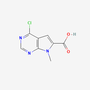 4-chloro-7-methylpyrrolo[2,3-d]pyrimidine-6-carboxylic acid CAS 875515-78-9