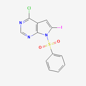 7-(benzenesulfonyl)-4-chloro-6-iodopyrrolo[2,3-d]pyrimidine CAS 876343-09-8