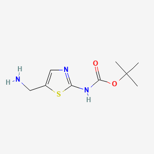tert-butyl N-[5-(aminomethyl)-1,3-thiazol-2-yl]carbamate CAS 878376-13-7