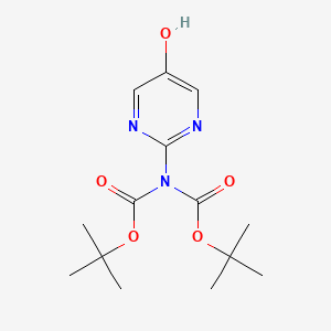 tert-butyl N-(5-hydroxypyrimidin-2-yl)-N-[(2-methylpropan-2-yl)oxycarbonyl]carbamate CAS 914377-34-7