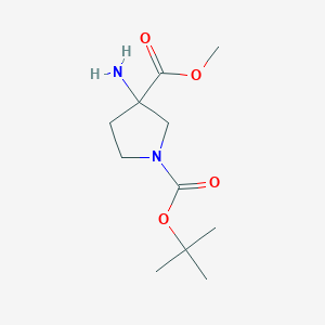 1-O-tert-butyl 3-O-methyl 3-aminopyrrolidine-1,3-dicarboxylate CAS 942190-47-8