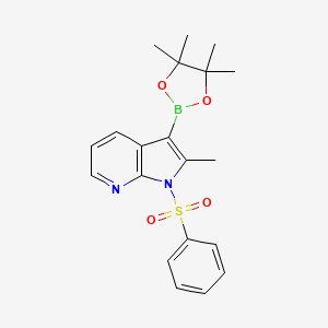 1-(benzenesulfonyl)-2-methyl-3-(4,4,5,5-tetramethyl-1,3,2-dioxaborolan-2-yl)pyrrolo[2,3-b]pyridine CAS 943324-08-1