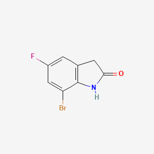 7-bromo-5-fluoro-1,3-dihydroindol-2-one CAS 945379-34-0
