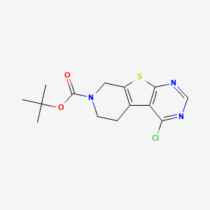 tert-butyl 3-chloro-8-thia-4,6,11-triazatricyclo[7.4.0.02,7]trideca-1(9),2(7),3,5-tetraene-11-carboxylate CAS 946198-89-6